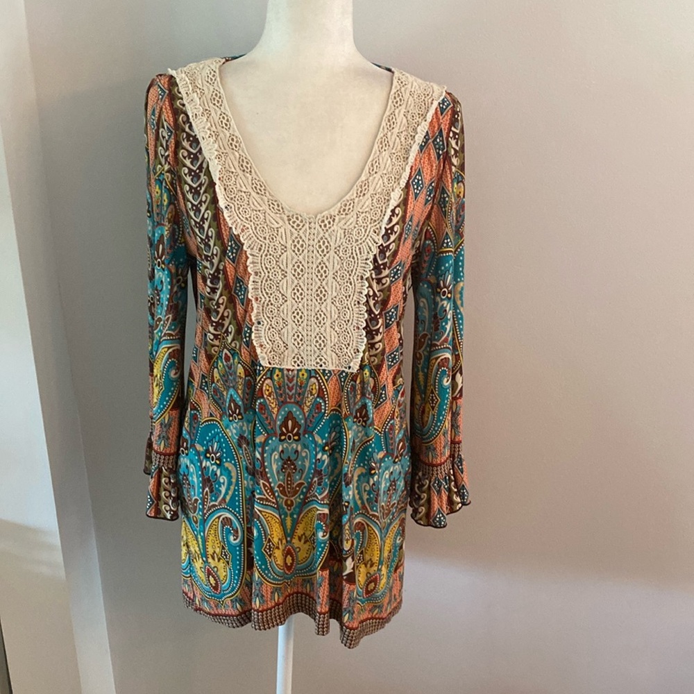 Tunic top medium funky 70’s flare - Picture 1 of 10